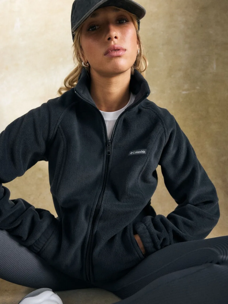 Zwart - Columbia Benton Springs pullover-fleece met halve drukknoop voor dames