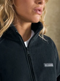 Zwart - Columbia Benton Springs pullover-fleece met halve drukknoop voor dames