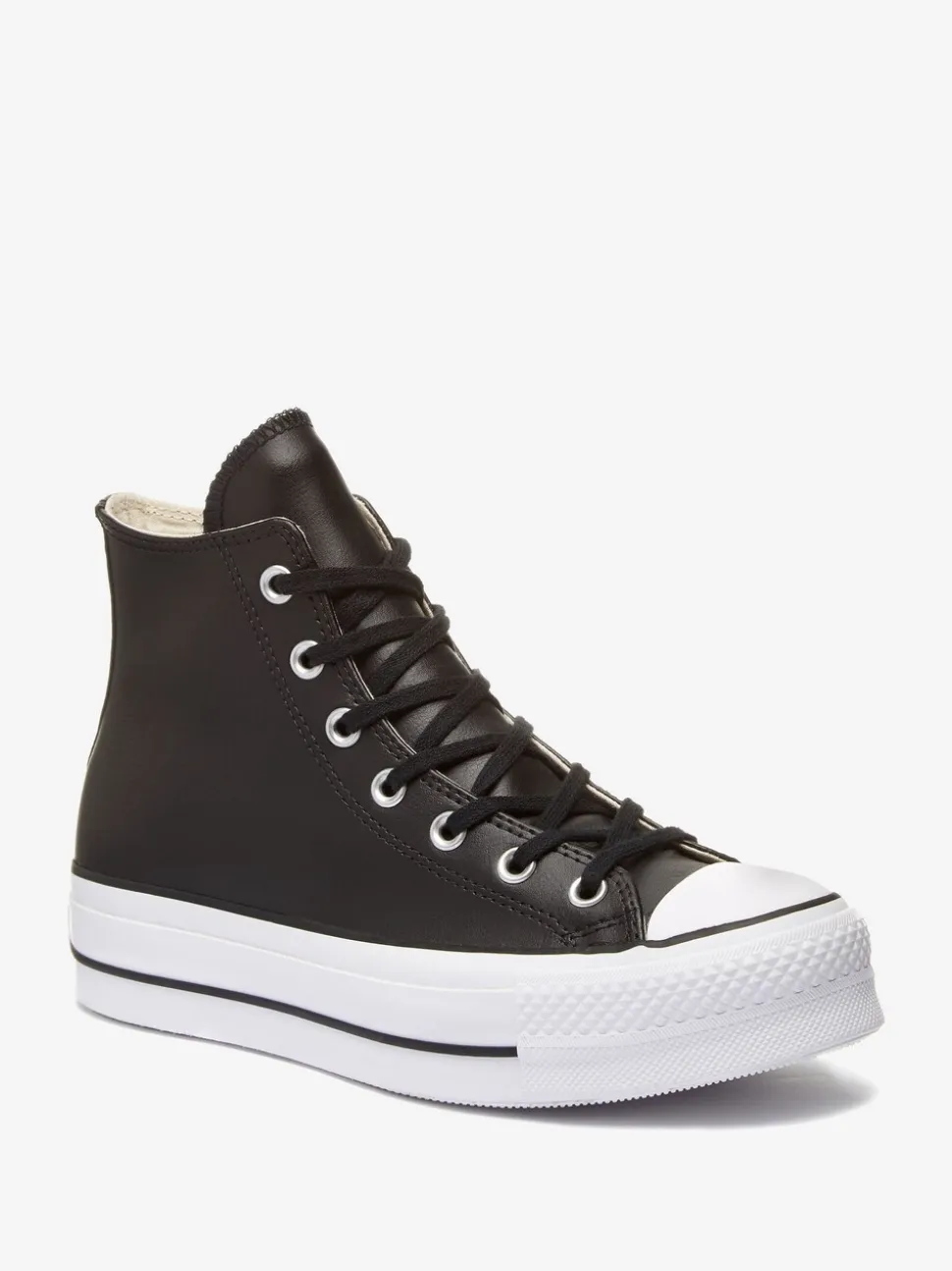 Zwart - Converse - Hoge leren Lift Chuck Taylor sneakers met plateauzool