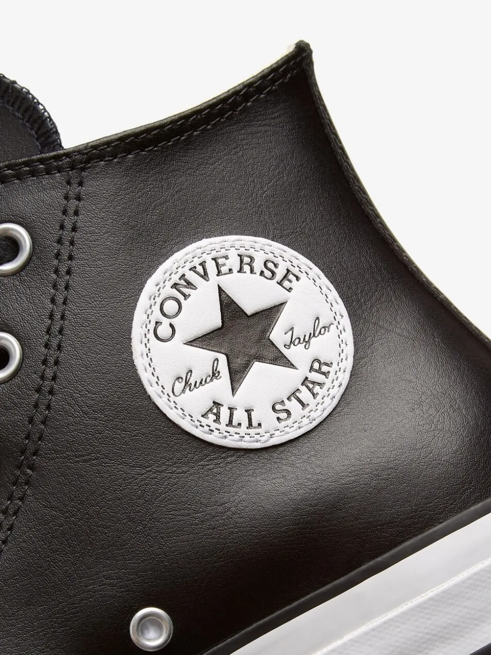 Zwart - Converse - Hoge leren Lift Chuck Taylor sneakers met plateauzool