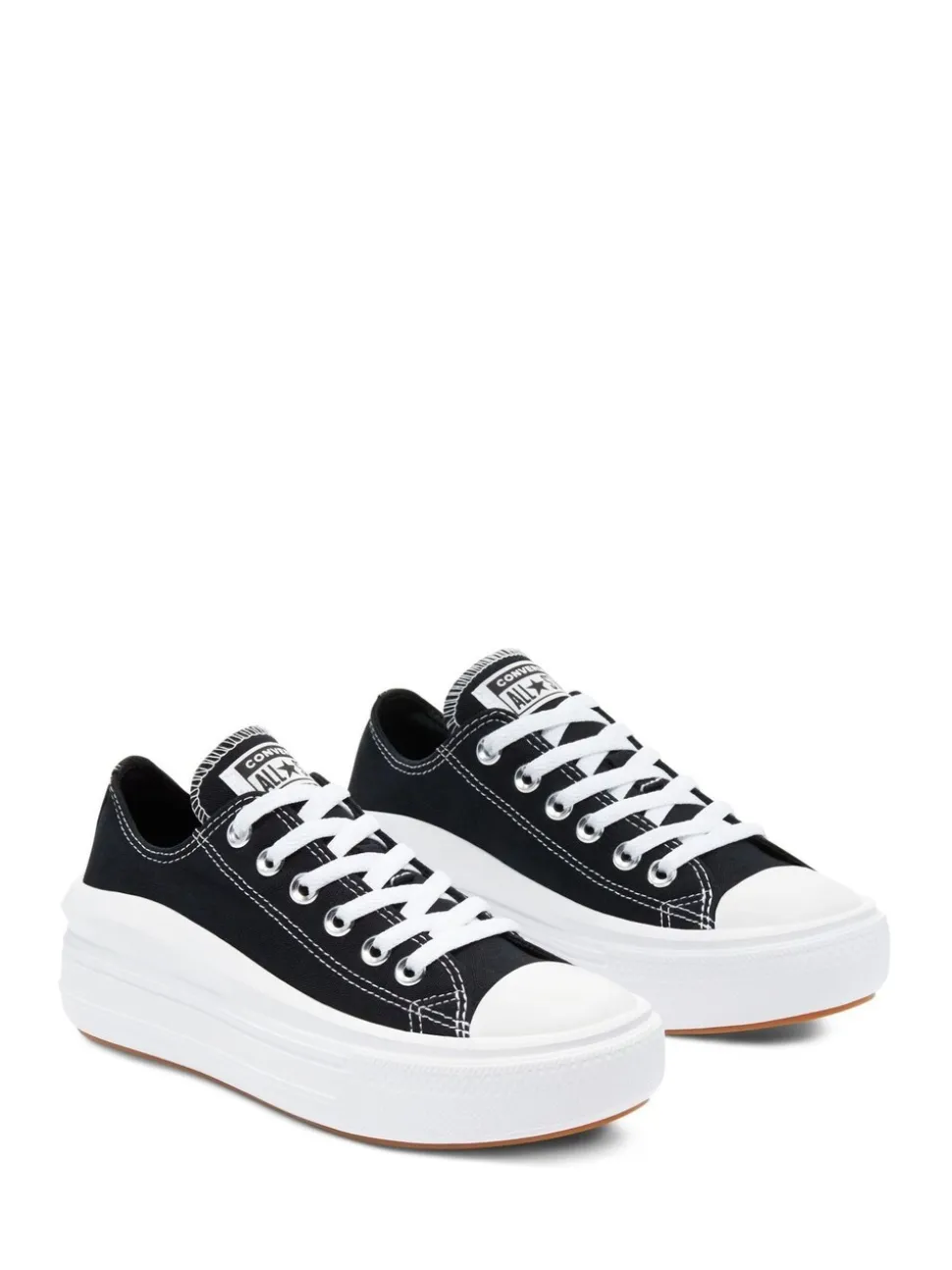 Zwart - Converse All Star Move Chuck Ox sneakers met plateauzool