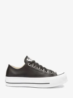 Zwart - Converse Platform Lift Chuck Ox sneakers van leer