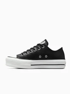 Zwart - Converse Platform Lift Chuck Ox sneakers van leer