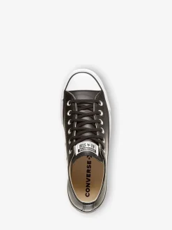 Zwart - Converse Platform Lift Chuck Ox sneakers van leer