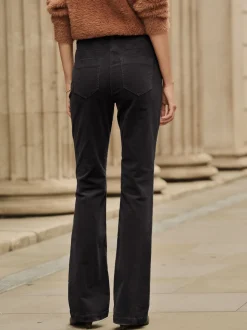 Zwart - Corduroy boot cut broek