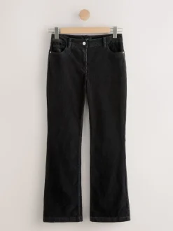 Zwart - Corduroy boot cut broek