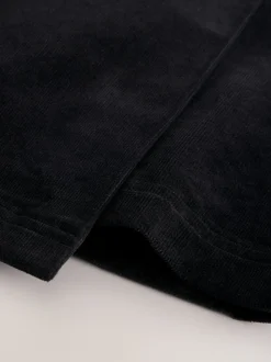 Zwart - Corduroy mini-wikkelrok