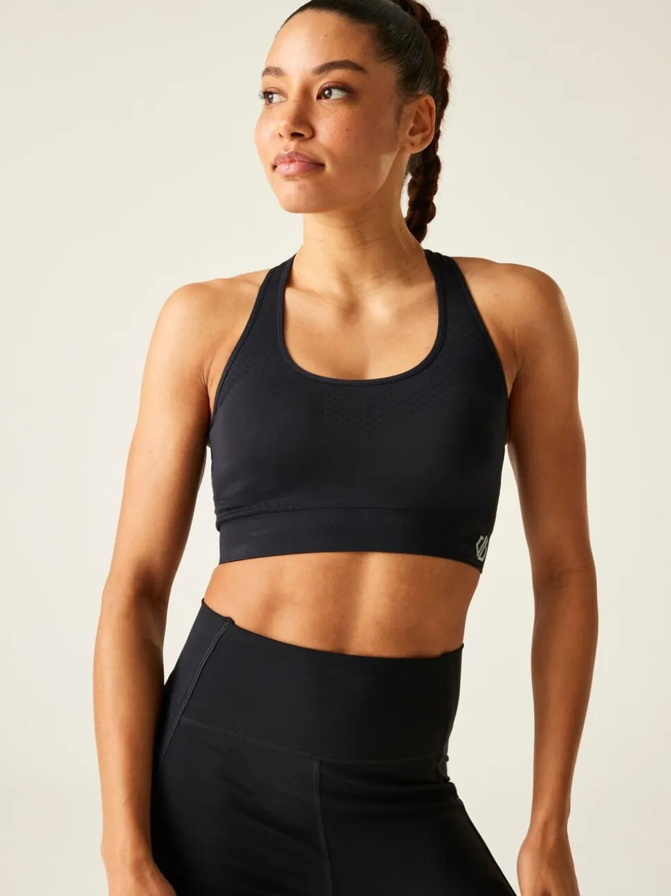 Zwart - Dare 2b Don't Sweat It II sportbeha voor dames