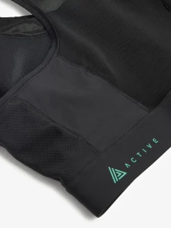 Zwart - DD+ Active Sports sportbeha voor hoge impact met Dry Tech en rits aan de voorkant