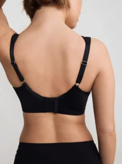 Zwart - DD+ Supersoft Comfort Padded Strap Minimising Full Cup Bra