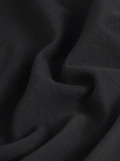 Zwart - Dik T-shirt met lange mouwen en ronde hals