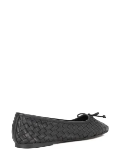 Zwart - Dune London Heat Woven Ballerina Shoes