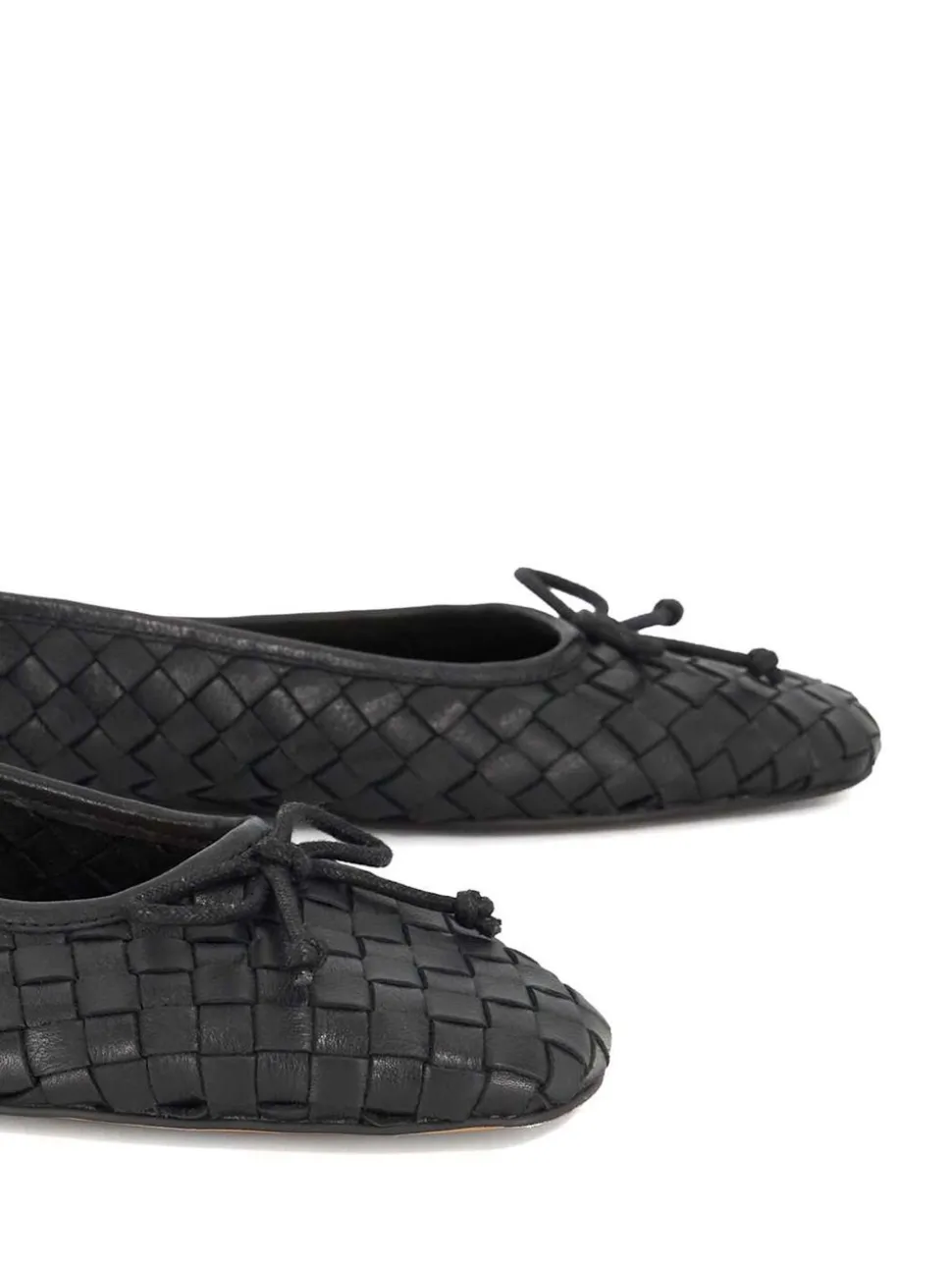Zwart - Dune London Heat Woven Ballerina Shoes