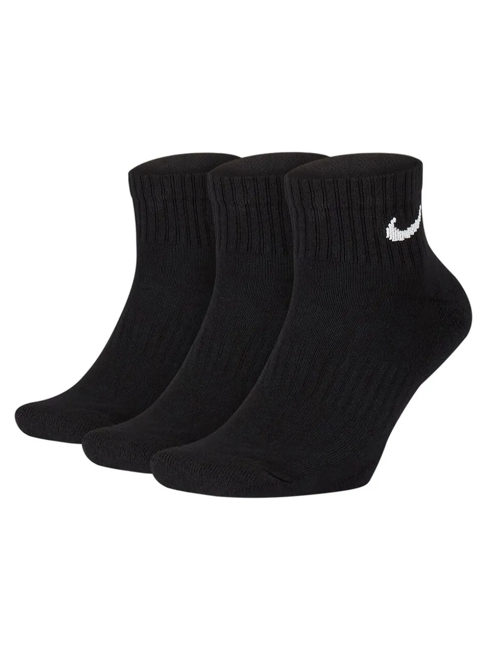 Zwart - Enkel - Nike Everyday set van 3 paar verzachte sokken met boord