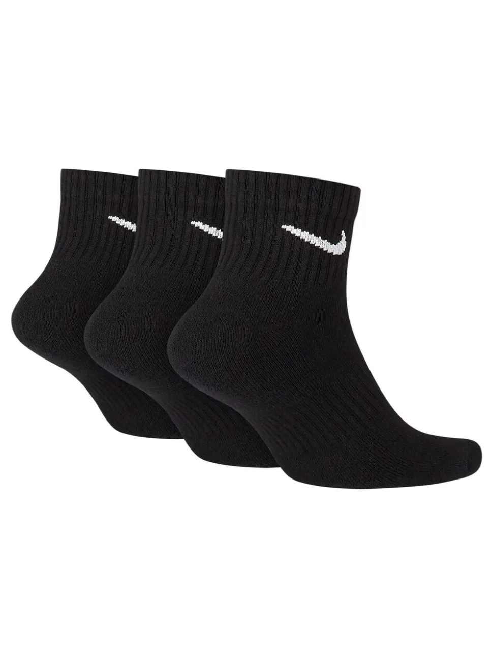 Zwart - Enkel - Nike Everyday set van 3 paar verzachte sokken met boord