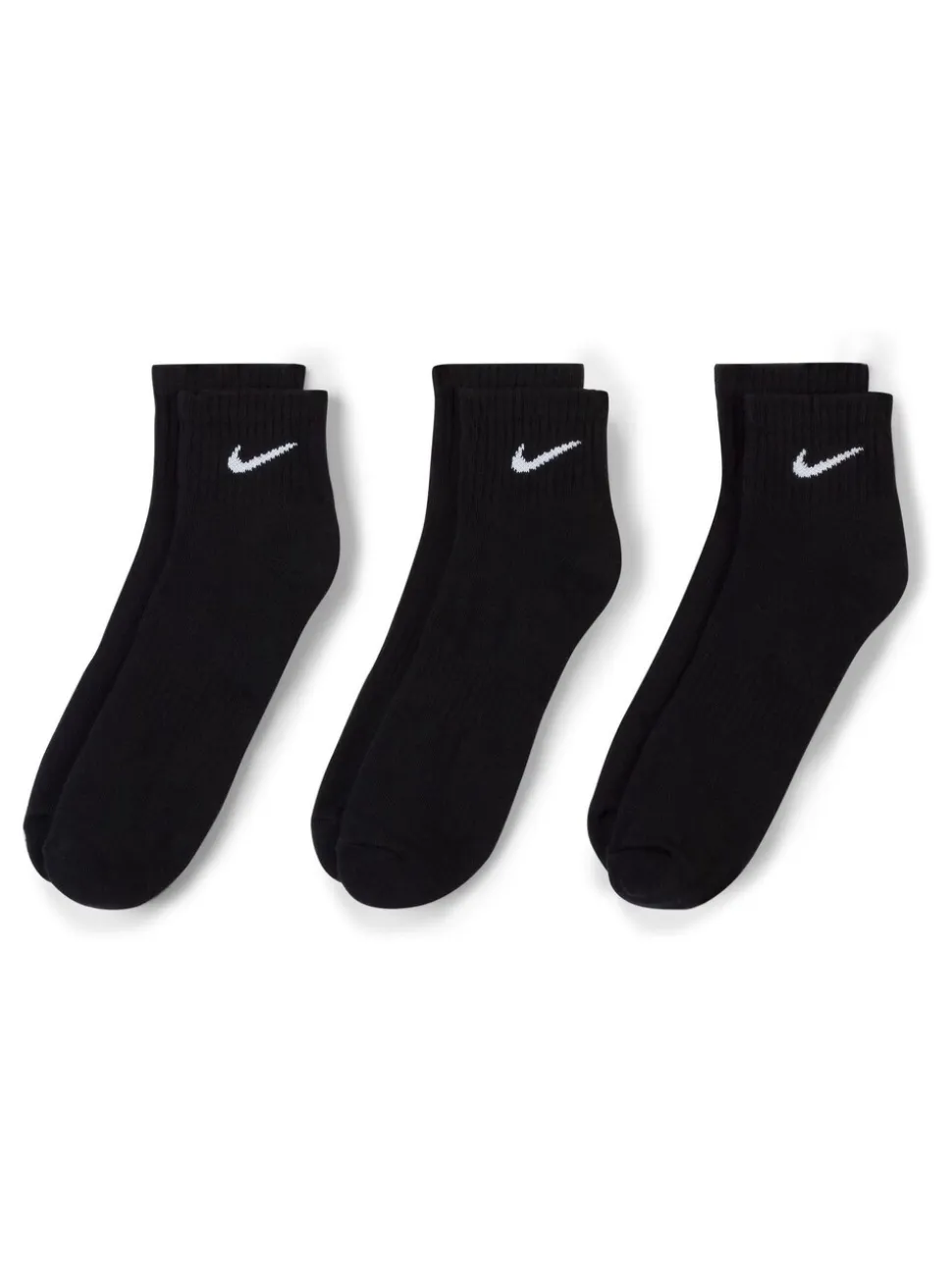 Zwart - Enkel - Nike Everyday set van 3 paar verzachte sokken met boord
