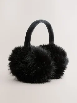 Zwart - Faux Fur Ear Muff