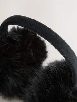 Zwart - Faux Fur Ear Muff