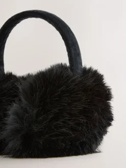 Zwart - Faux Fur Ear Muff