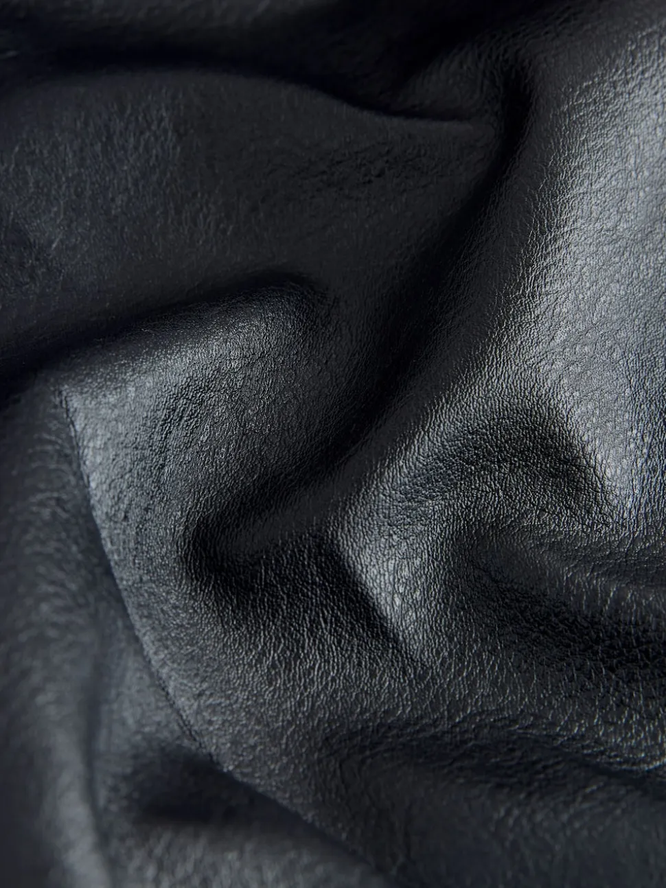 Zwart - Faux Leather Midi Kilt Skirt
