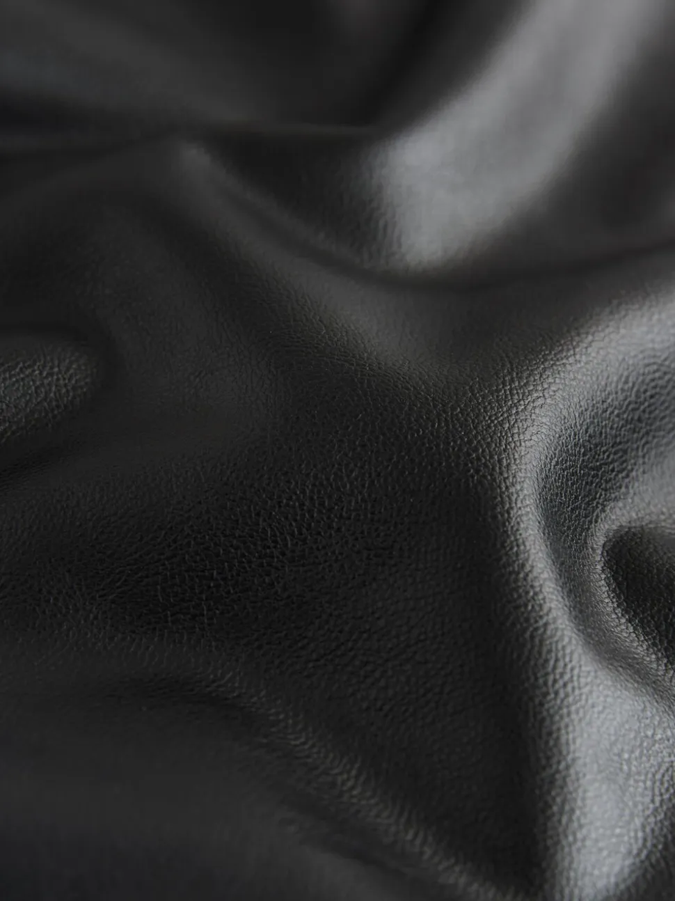 Zwart - Faux Leather Skinny Fit Trousers
