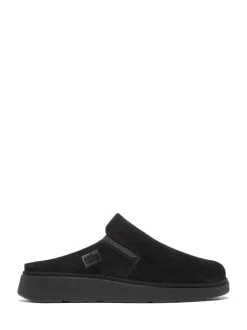 Zwart - FitFlop Gen-FF Elasticated Suede Mules