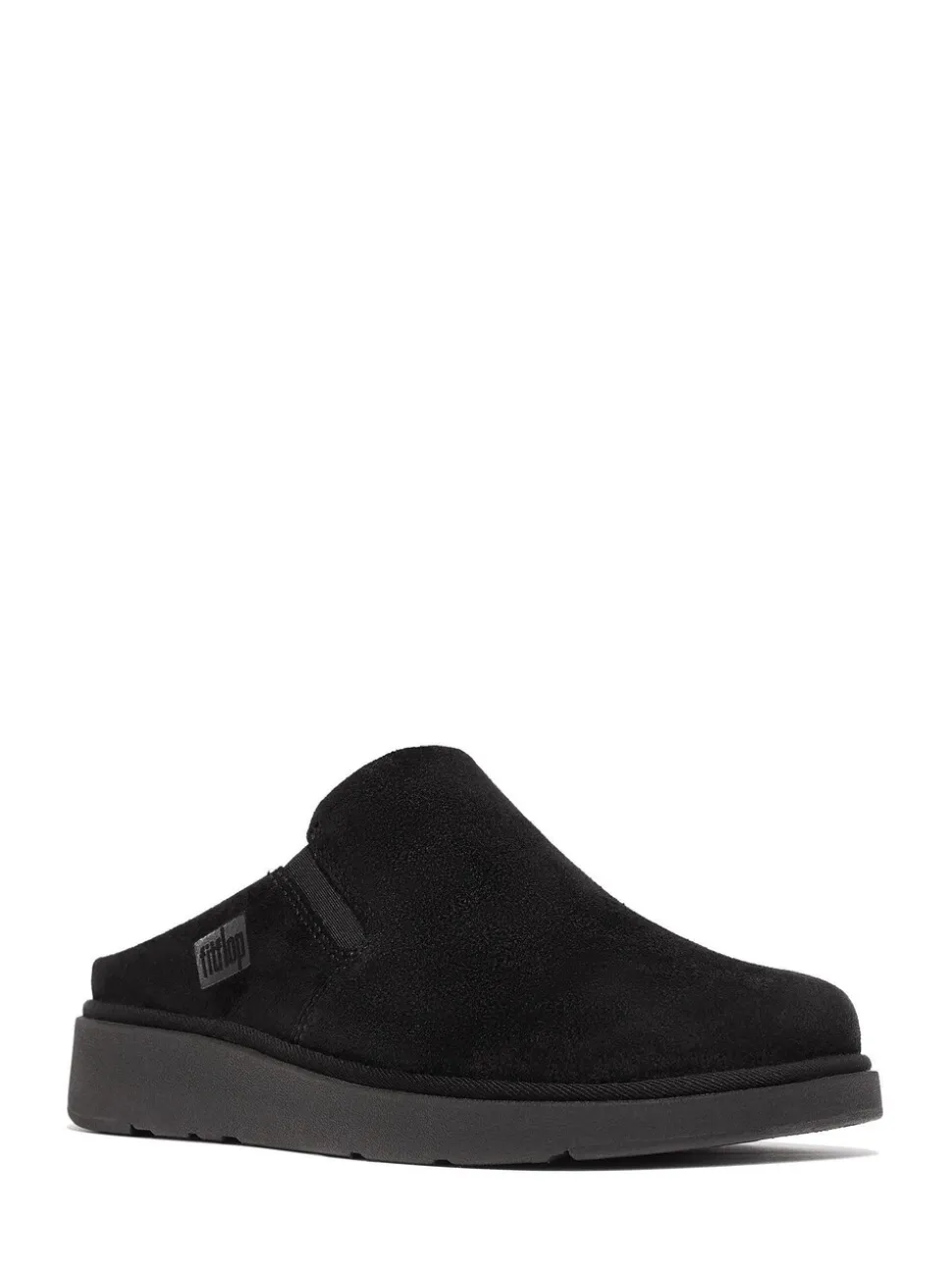Zwart - FitFlop Gen-FF Elasticated Suede Mules