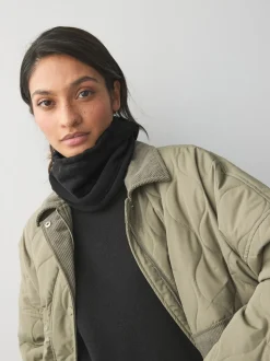 Zwart - Fleece colsjaal