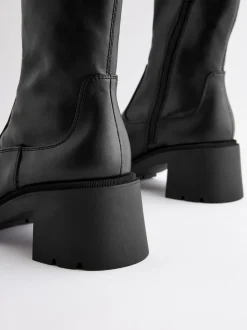 Zwart - Forever Comfort® - Enkellange soklaarzen met grove zool