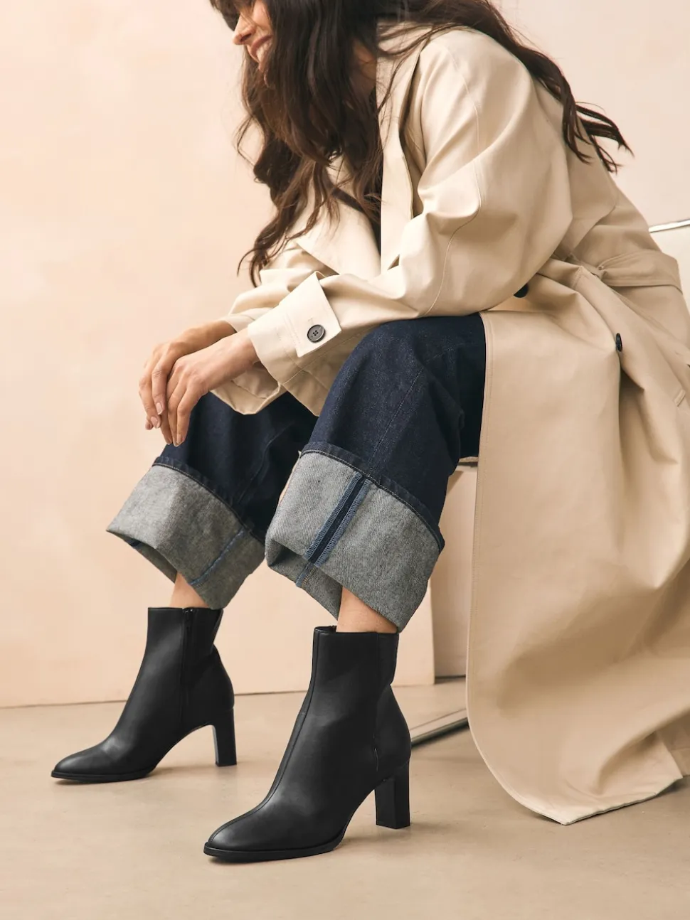 Zwart - Forever Comfort® - Enkellaarzen met blokhak
