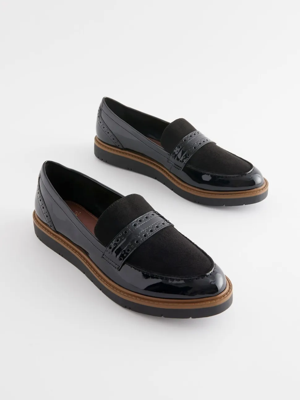 Zwart - Forever Comfort® Brogue Instappers