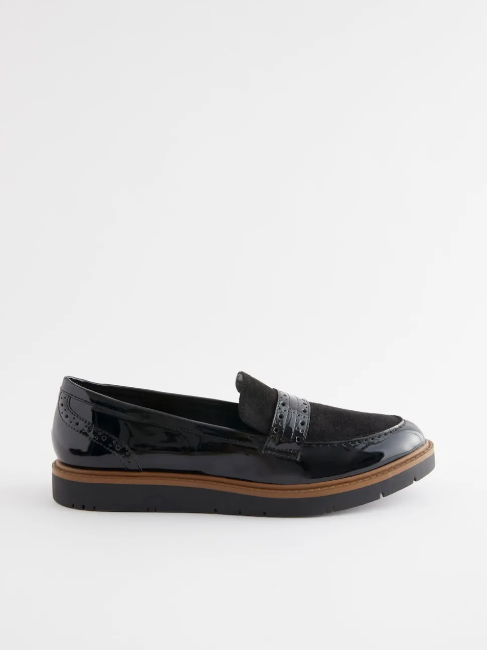 Zwart - Forever Comfort® Brogue Instappers