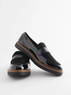 Zwart - Forever Comfort® Brogue Instappers