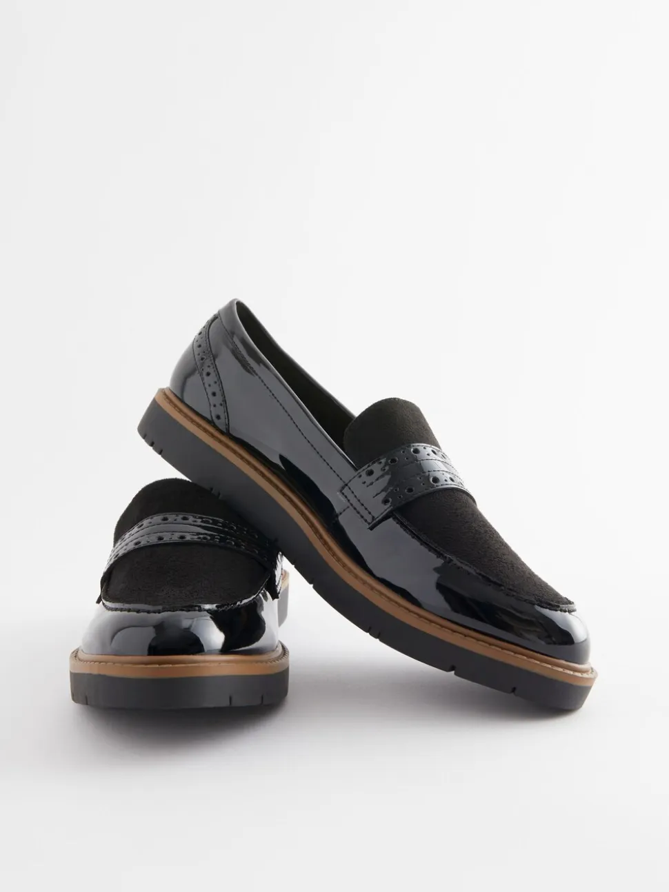 Zwart - Forever Comfort® Brogue Instappers
