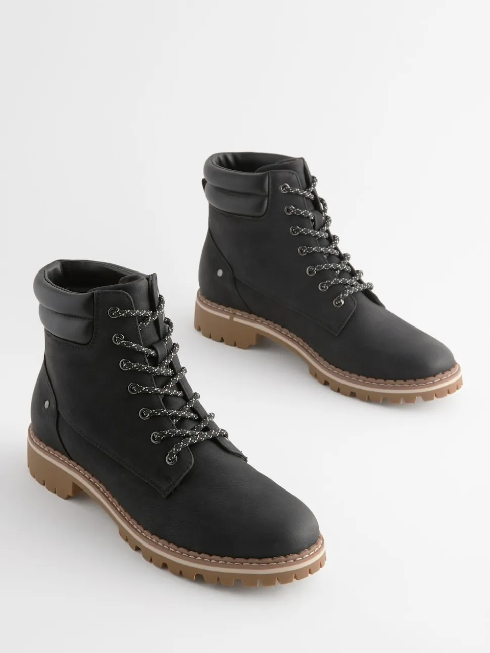 Zwart - Forever Comfort® casual enkellaarsjes met veters