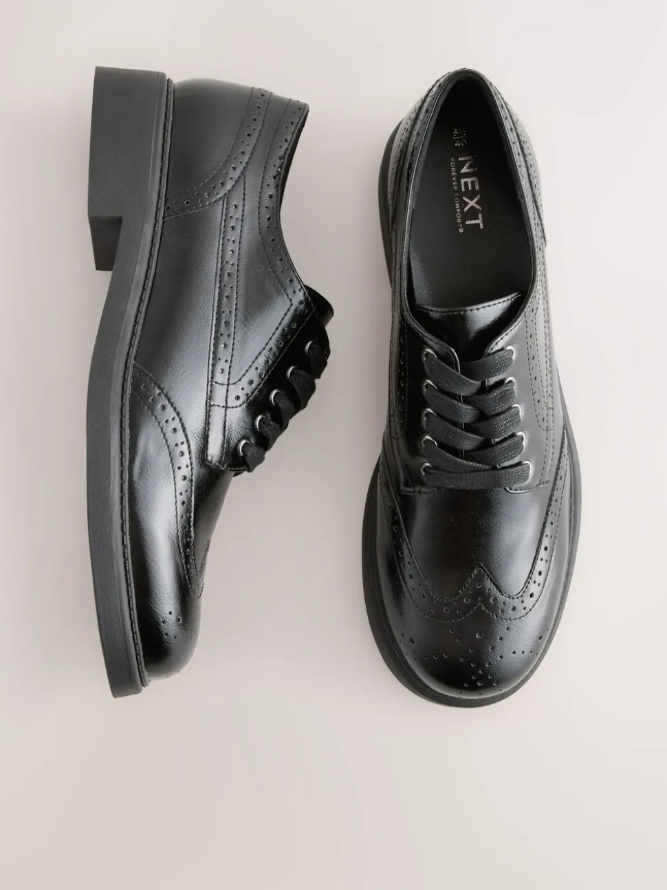 Zwart - Forever Comfort® Chunky Brogue Lace Up Shoes