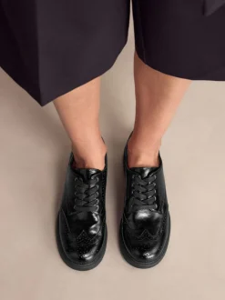 Zwart - Forever Comfort® Chunky Brogue Lace Up Shoes