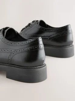 Zwart - Forever Comfort® Chunky Brogue Lace Up Shoes