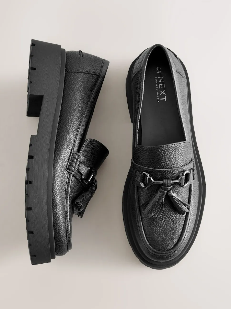Zwart - Forever Comfort Chunky Platform Tassel Loafers