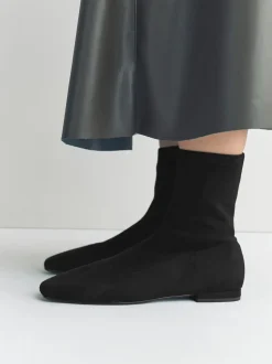 Zwart - Forever Comfort® Flat Sock Ankle Boots