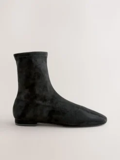 Zwart - Forever Comfort® Flat Sock Ankle Boots