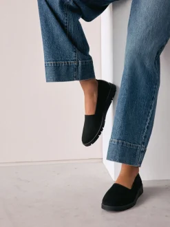 Zwart - Forever Comfort® Knitted Slip On Shoes