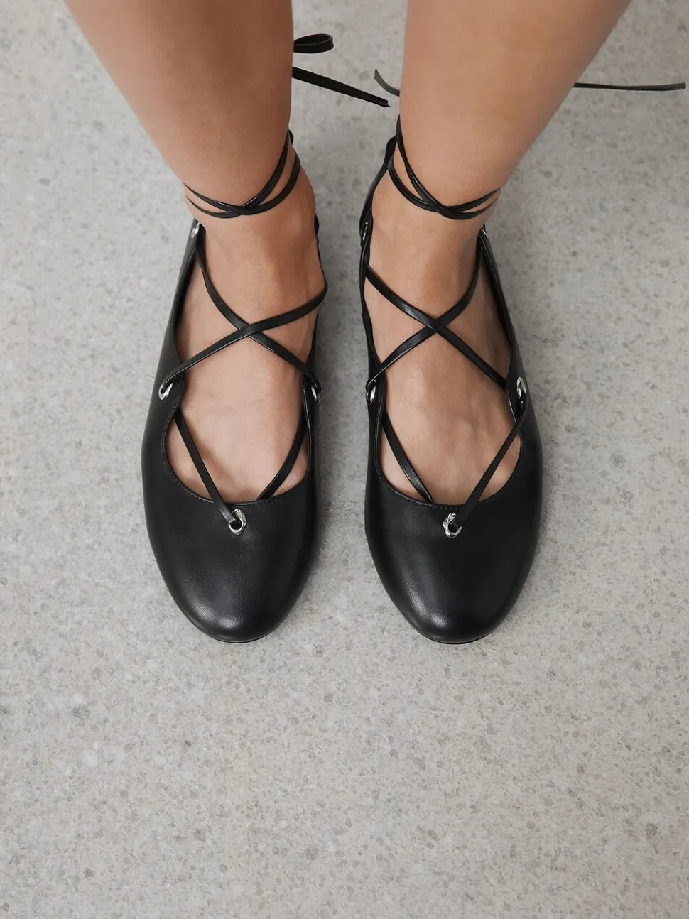 Zwart - Forever Comfort® Leather Ghillie Shoes