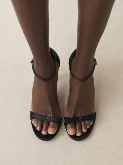 Zwart - Forever Comfort® Mini Satin Bow Heeled Sandals