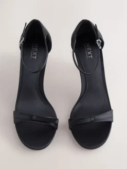 Zwart - Forever Comfort® Mini Satin Bow Heeled Sandals