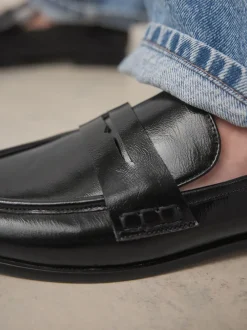 Zwart - Forever Comfort® Penny loafers met ronde neus