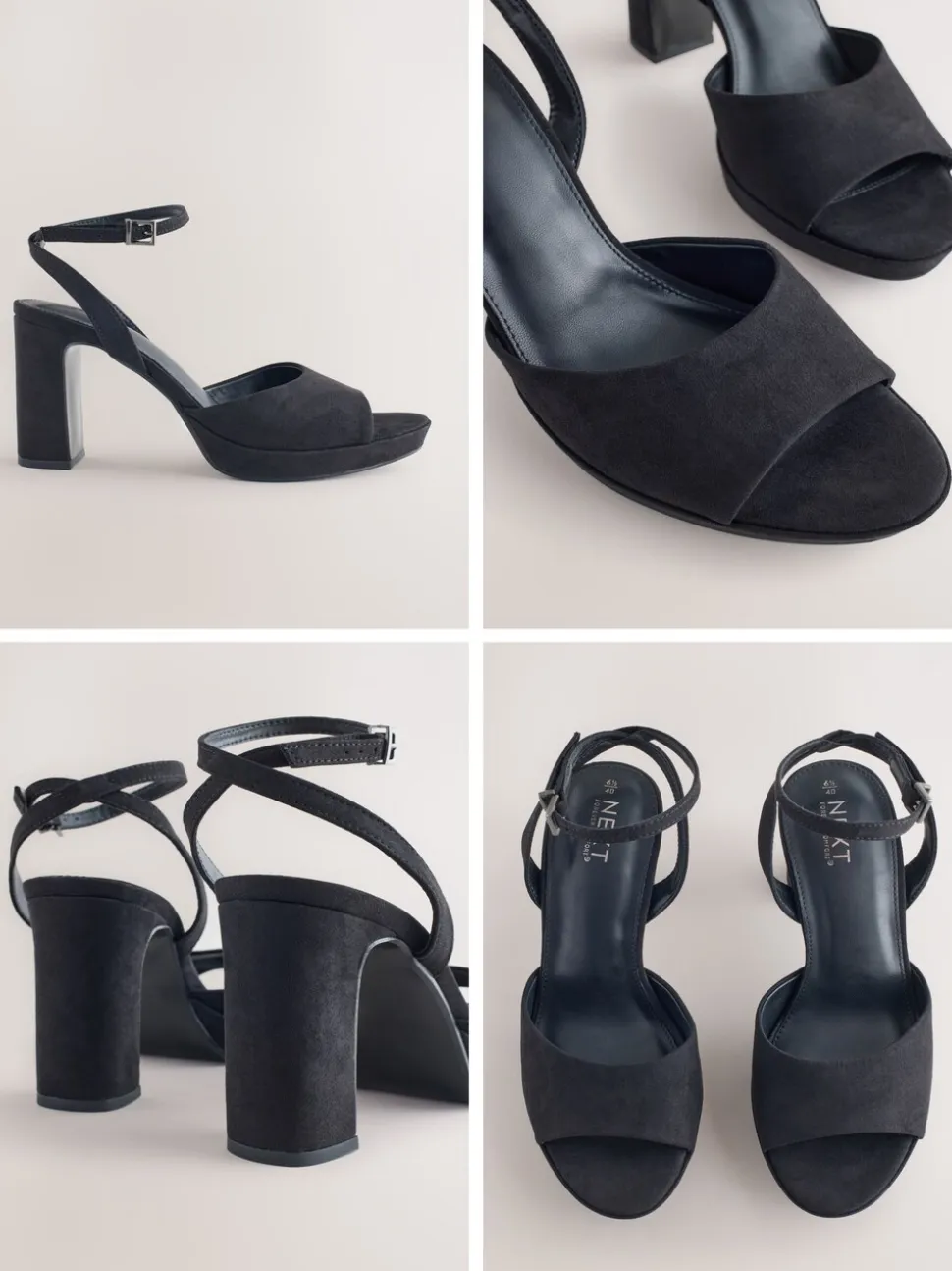Zwart - Forever Comfort® Round Toe Platform Heeled Sandals