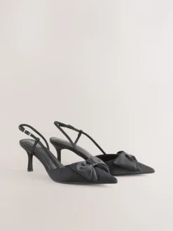 Zwart - Forever Comfort® schoenen met strik, hielbandje en spitse neus