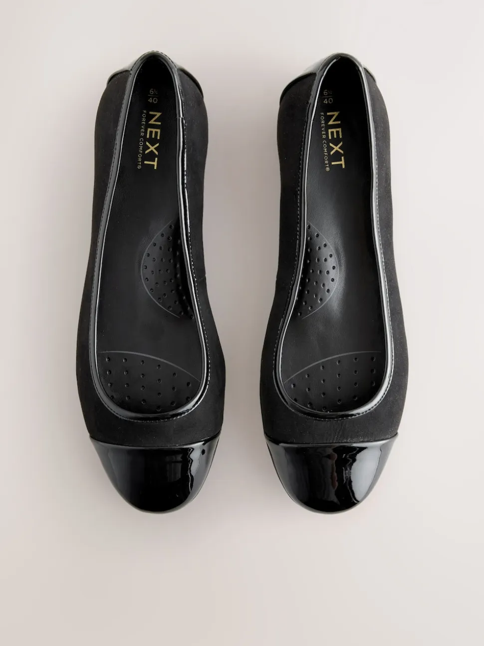 Zwart - Forever Comfort® Toe Cap Ballerina Shoes