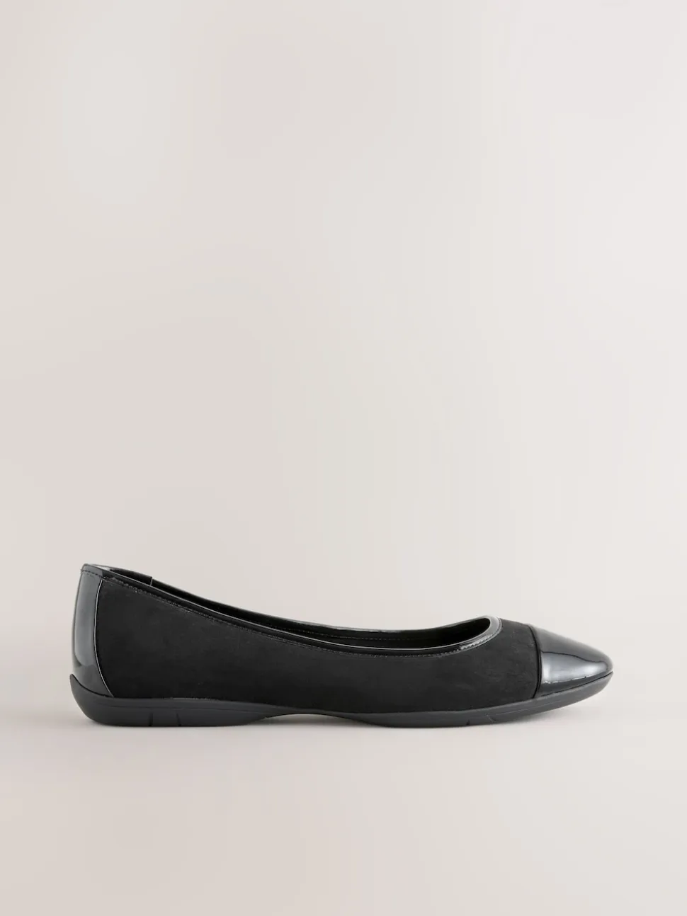 Zwart - Forever Comfort® Toe Cap Ballerina Shoes